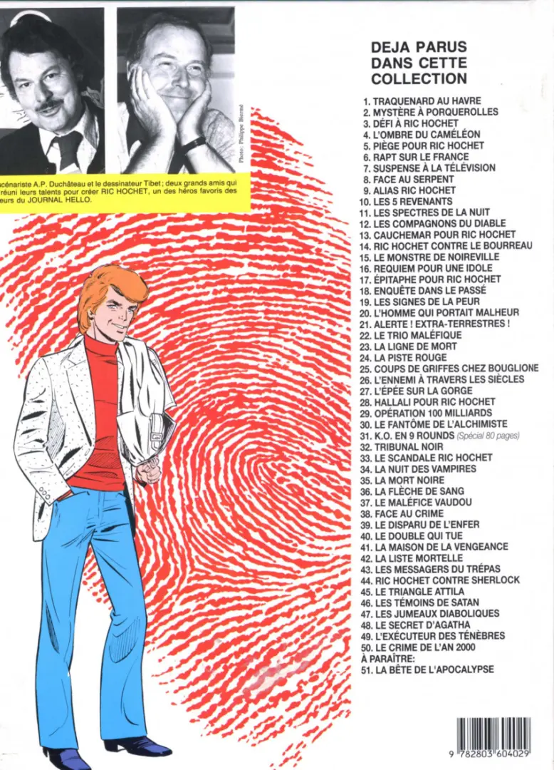 Verso de l'album Ric Hochet Tome 36 La flèche de sang