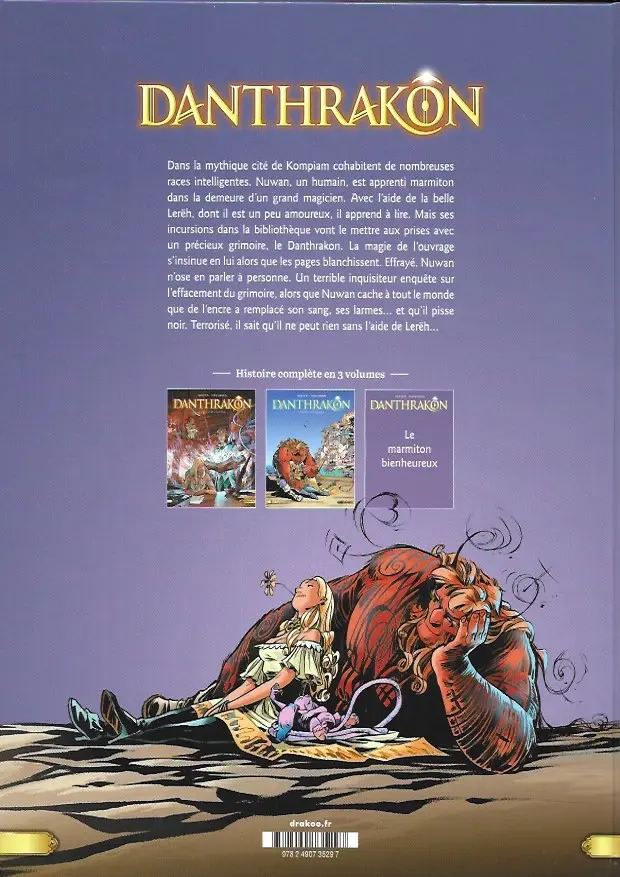 Verso de l'album Danthrakon Tome 1 Le grimoire glouton