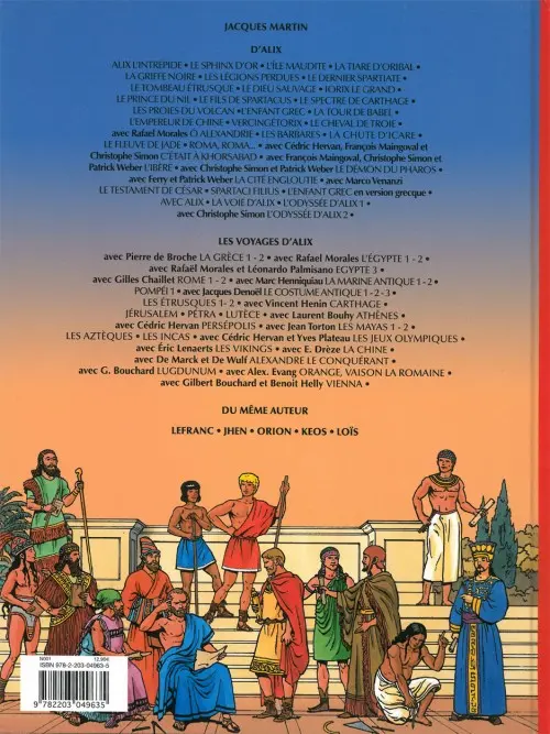 Verso de l'album Les Voyages d'Alix Tome 15 Pompéi