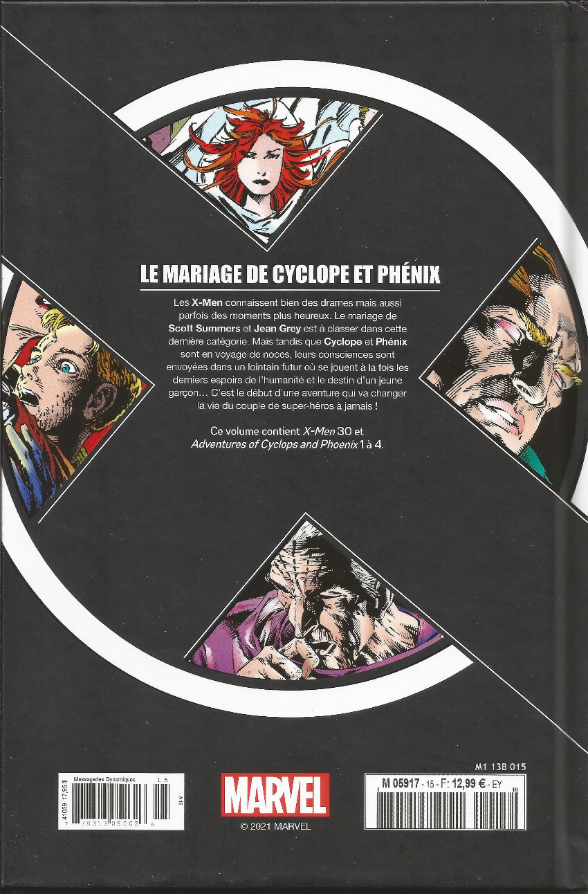 Verso de l'album X-Men - La Collection Mutante Tome 15 Le mariage de Cyclope et Phénix