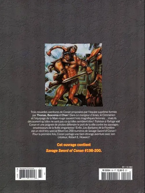 Verso de l'album The Savage Sword of Conan - La Collection Tome 64 Le mangeur d'Âmes