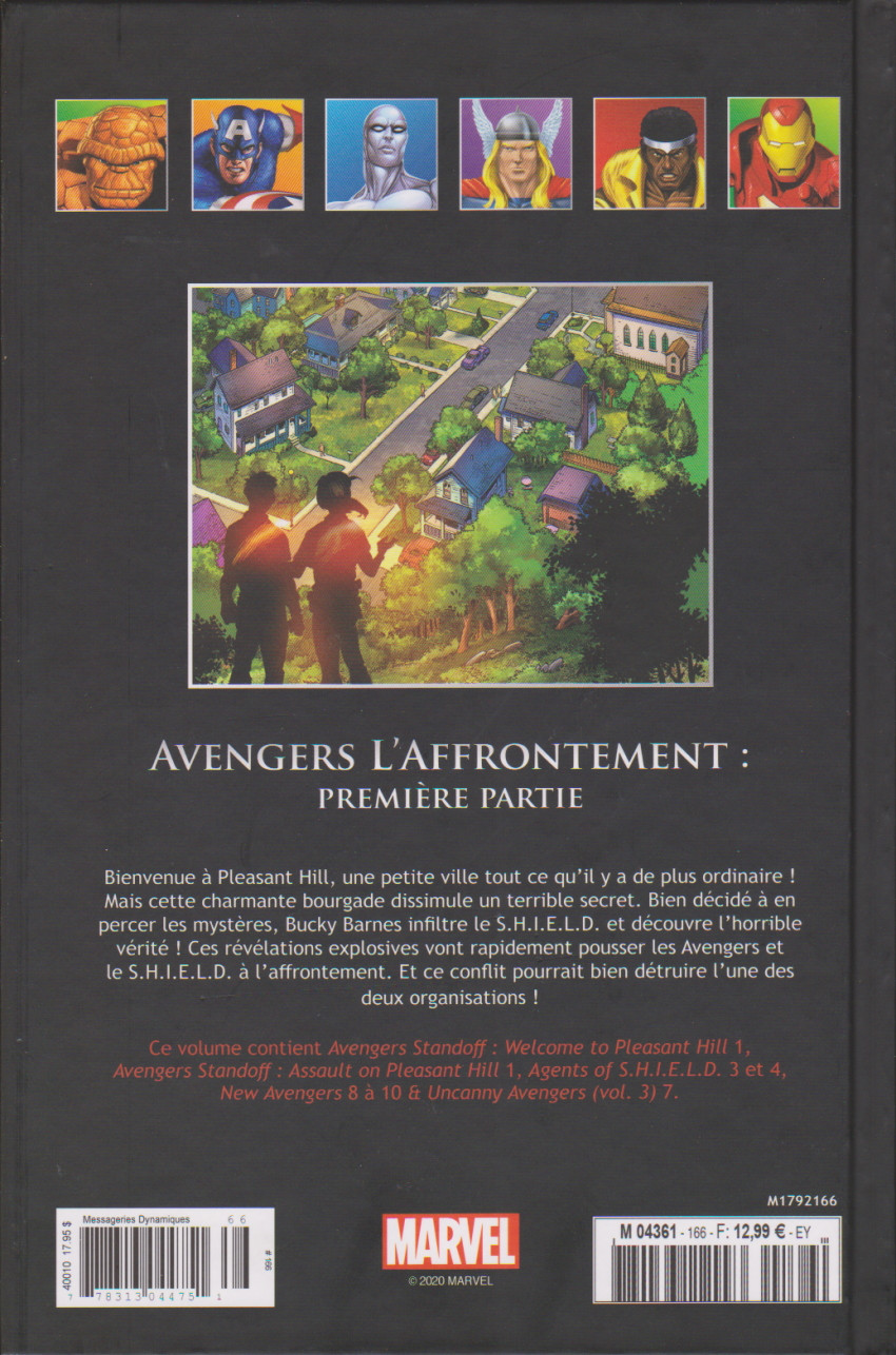Verso de l'album Marvel Comics - La collection de référence Tome 166 Avengers l'Affrontement : Première Partie