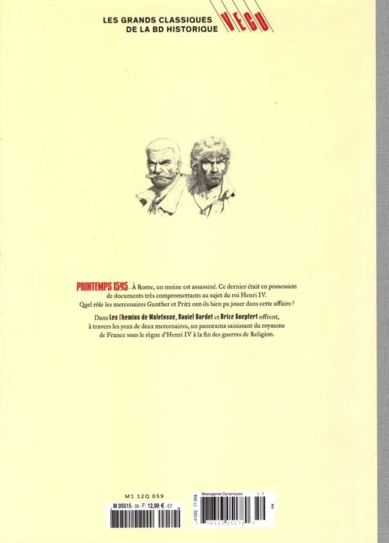 Verso de l'album Les grands Classiques de la BD Historique Vécu - La Collection Tome 60 Les Chemins de Malefosse - Tome XXII : Fortune vagabonde