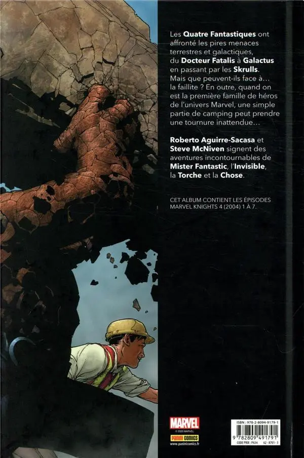 Verso de l'album Fantastic Four 1 Fantastic Four : Quatre