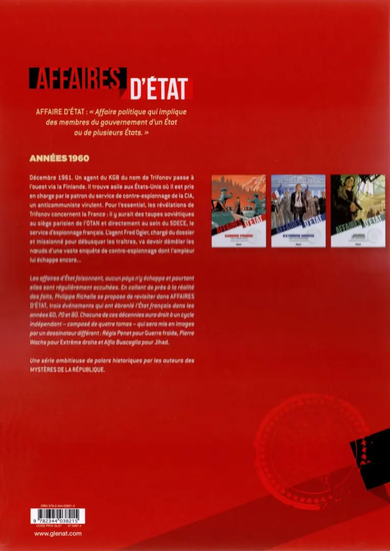 Verso de l'album Affaires d'Etat - Guerre Froide Tome 1 Passage à l'ouest