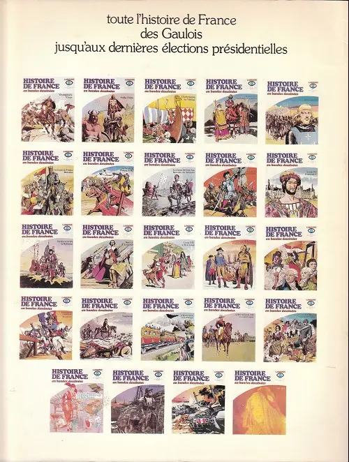Verso de l'album Histoire de France en Bandes Dessinées Tome 1 Vercingétorix, César