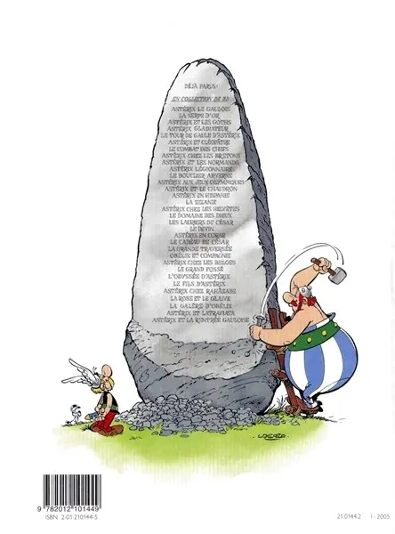 Verso de l'album Astérix Tome 12 Astérix aux jeux olympiques
