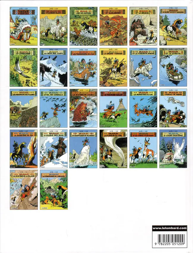Verso de l'album Yakari Tome 13 Les seigneurs des plaines