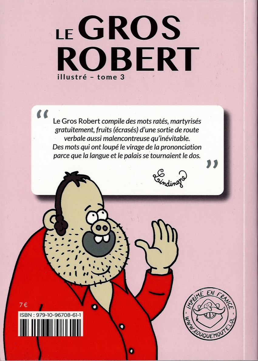 Verso de l'album Le Gros Robert illustré Tome 3