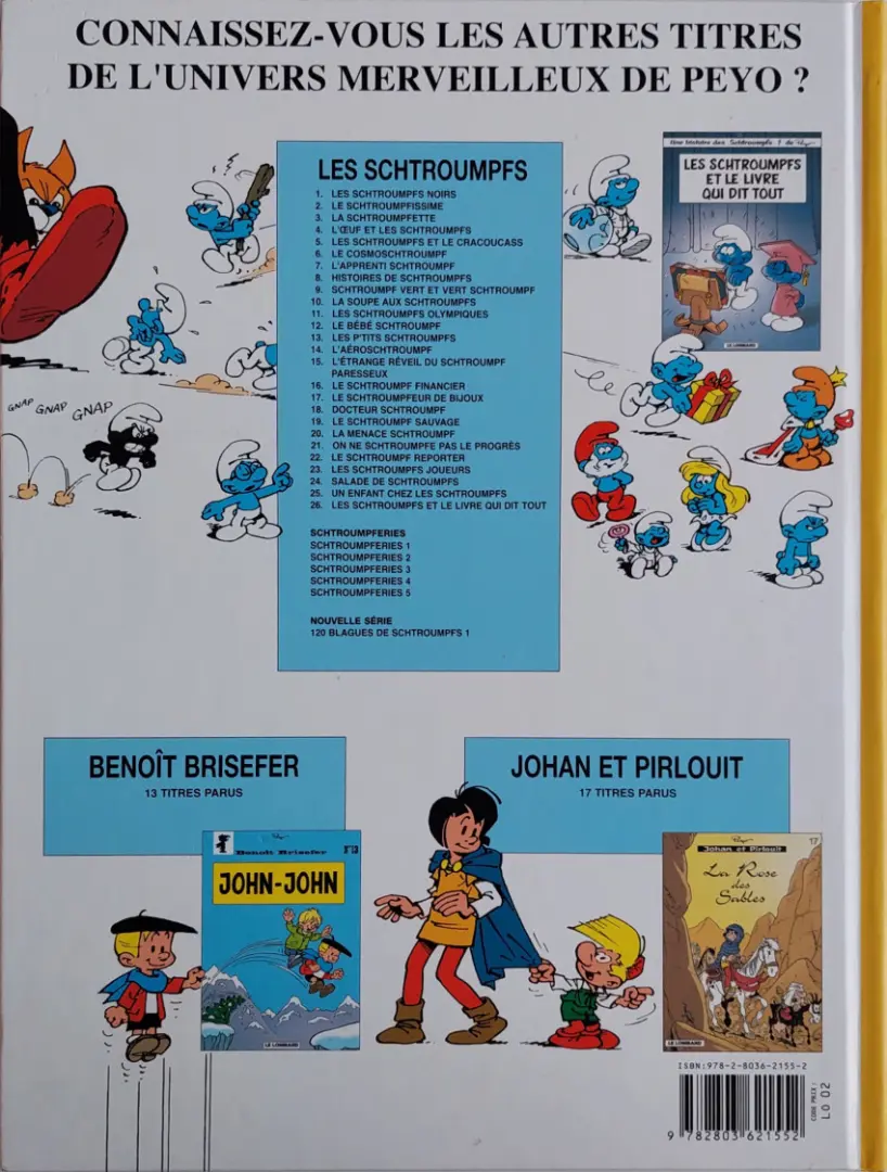 Verso de l'album Les Schtroumpfs Tome 24 Salade de Schtroumpfs