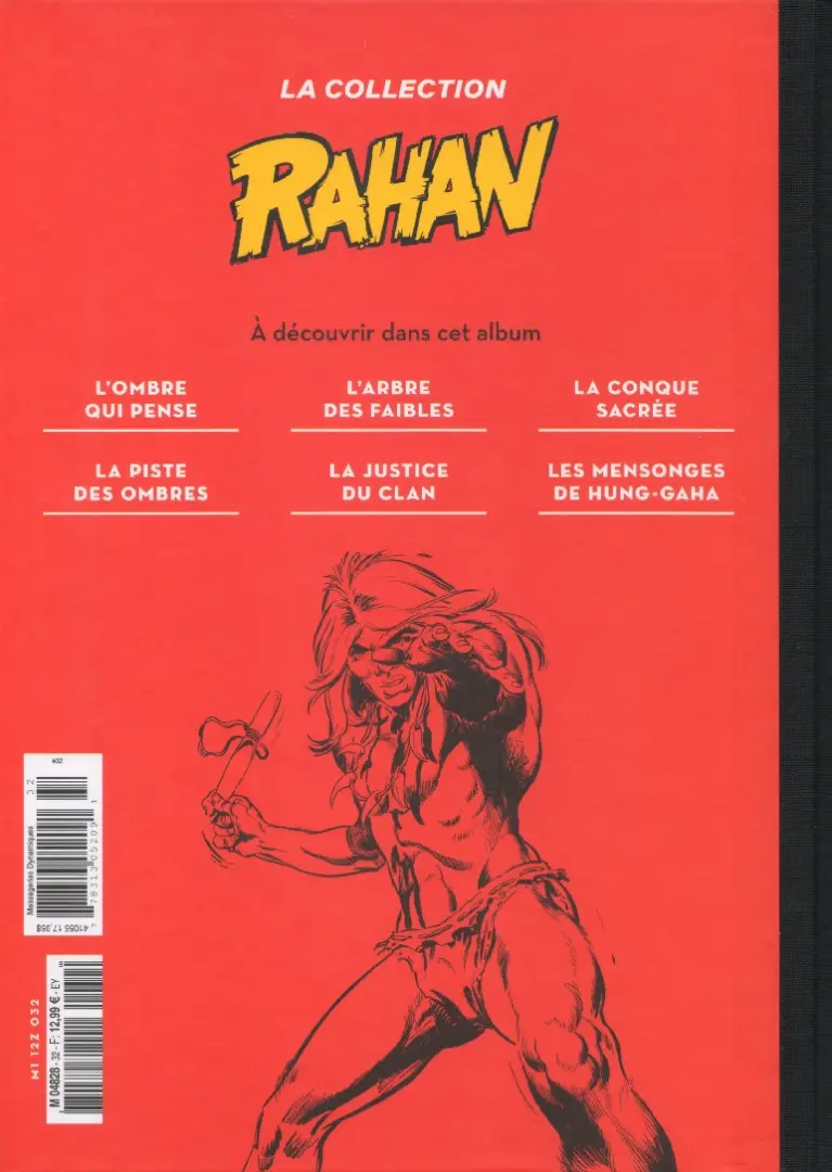 Verso de l'album Rahan La Collection (Hachette) Tome 32