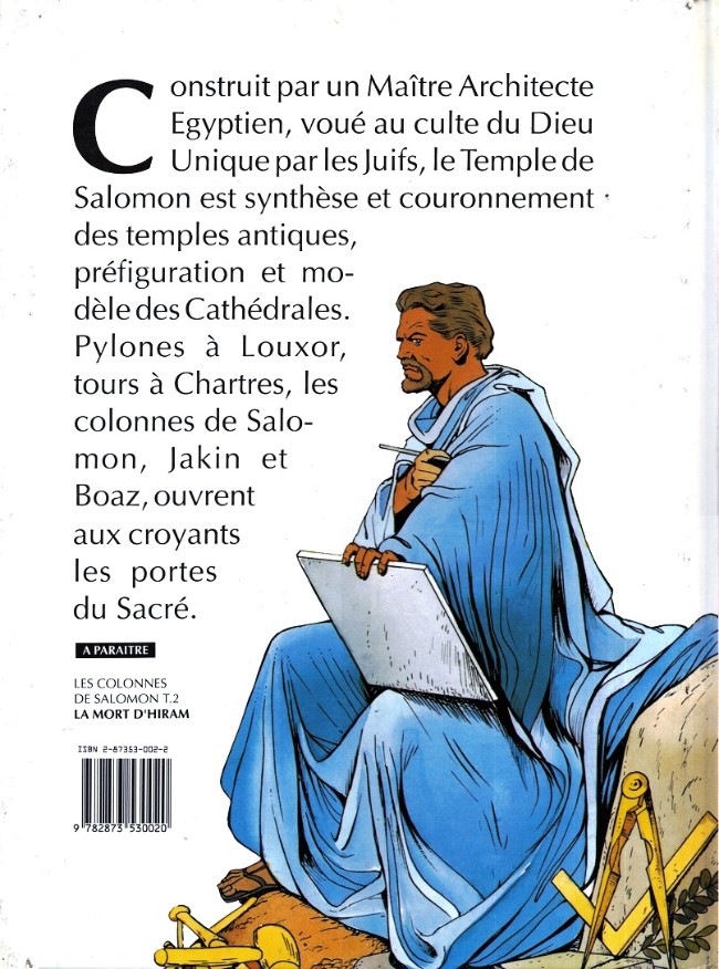 Verso de l'album Les Colonnes de Salomon Tome 1 Hiram