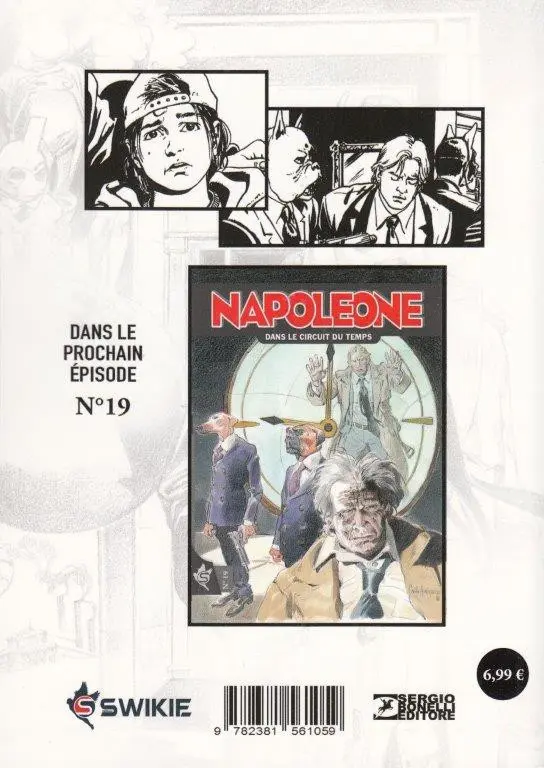 Verso de l'album Napoleone N° 18 L'Enigmatique Mr Bloom