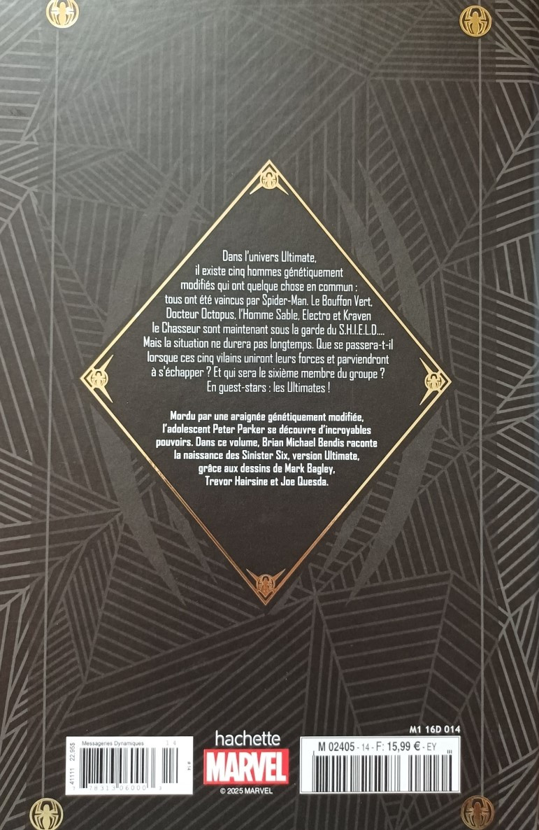 Verso de l'album Marvel Ultimate 14 Spider-Man - Les sinister Six