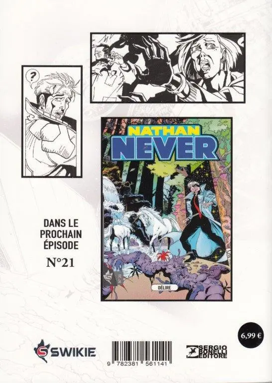 Verso de l'album Nathan Never Swikie N° 20 L'heure de la vengeance