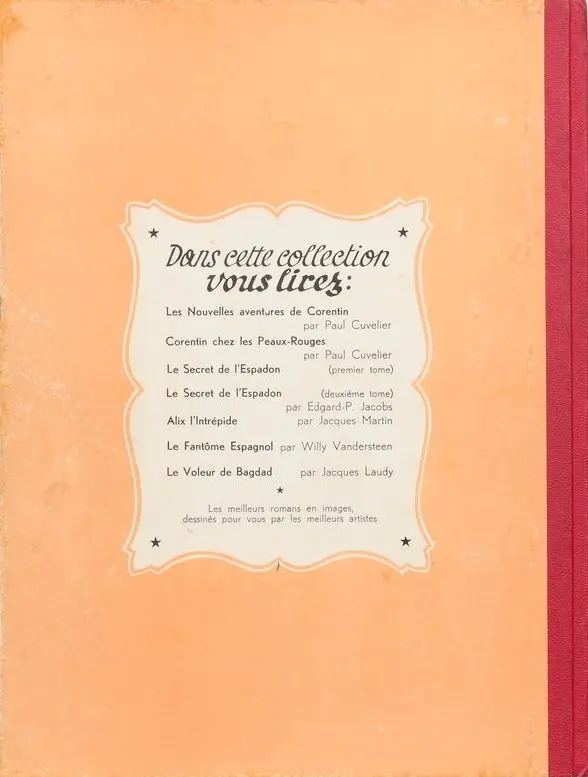 Verso de l'album Corentin Tome 1 Les extraordinaires aventures de Corentin