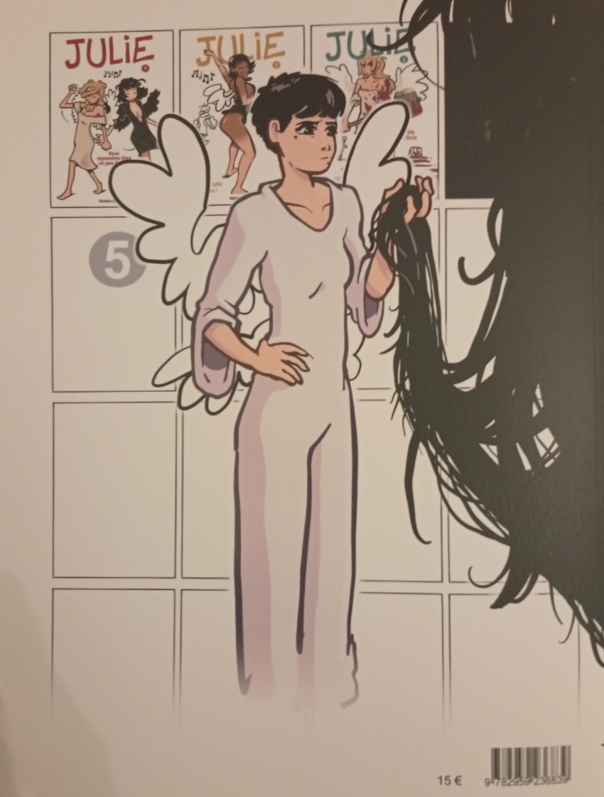 Verso de l'album Julie 4 Encre et papier