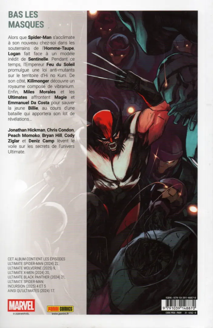 Verso de l'album Ultimate Universe 14