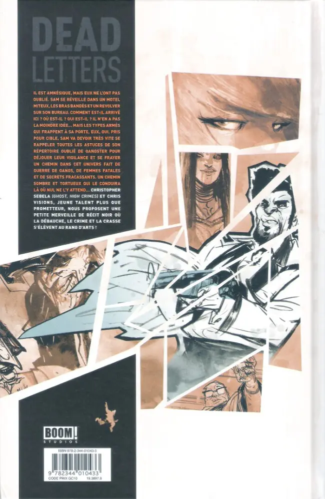 Verso de l'album Dead Letters Tome 1 Mission existentielle