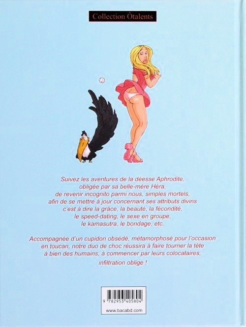 Verso de l'album Les Délices d'Aphrodite Tome 1 Tombée des nues