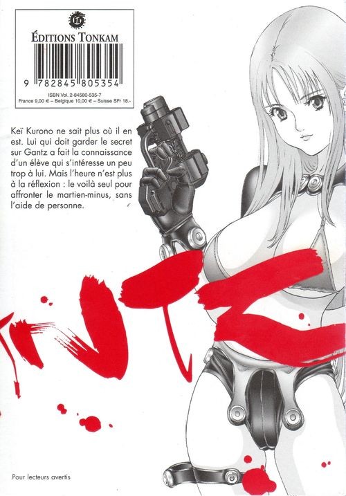 Verso de l'album Gantz 9