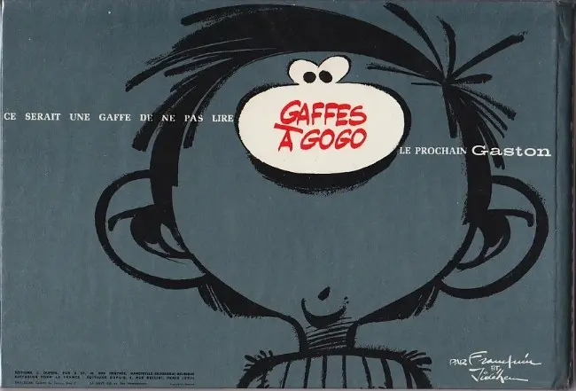 Verso de l'album Gaston Tome 2 Gala de gaffes