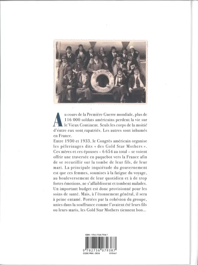 Verso de l'album Gold Star Mothers