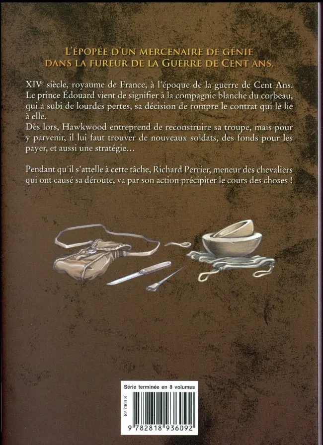 Verso de l'album Hawkwood : Mercenaire de la Guerre de Cent Ans 3