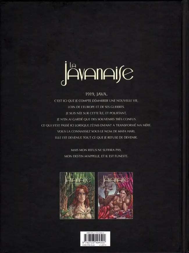 Verso de l'album La Javanaise Tome 2 La Destructrice