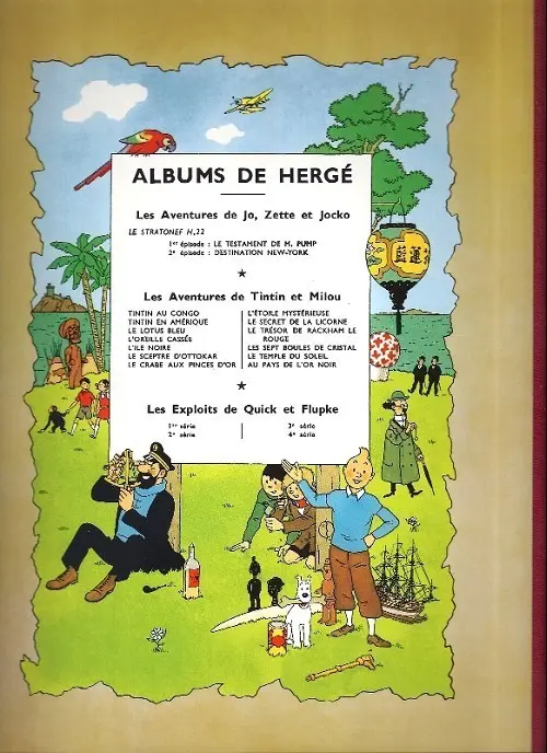 Verso de l'album Les Aventures de Jo, Zette et Jocko Tome 2 Destination New-York