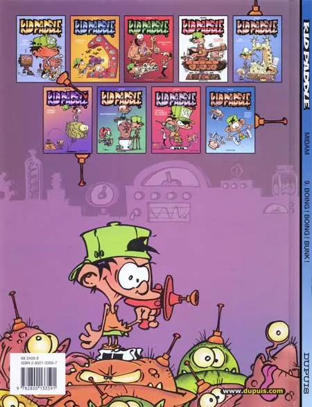 Verso de l'album Kid Paddle Tome 9 Boing ! Boing ! Bunk !