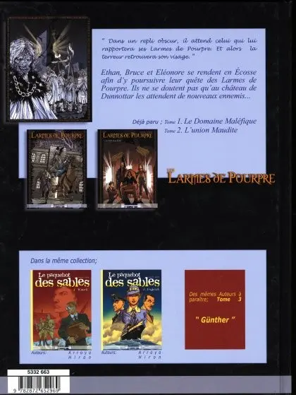 Verso de l'album Les larmes de Pourpre Tome 3 Les damnés de Dunnottar