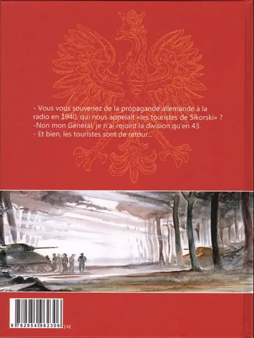 Verso de l'album Les Lions de Maczek