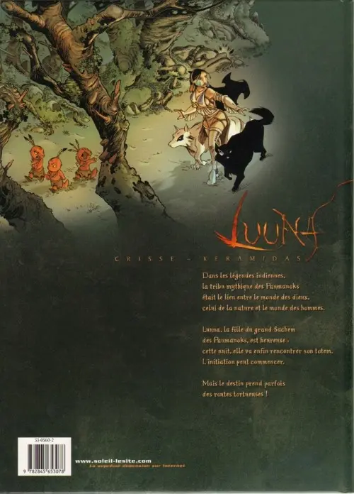 Verso de l'album Luuna Tome 1 La Nuit des Totems