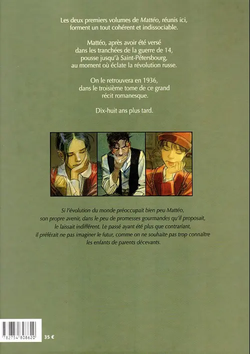 Verso de l'album Mattéo Premier cycle - Édition limitée