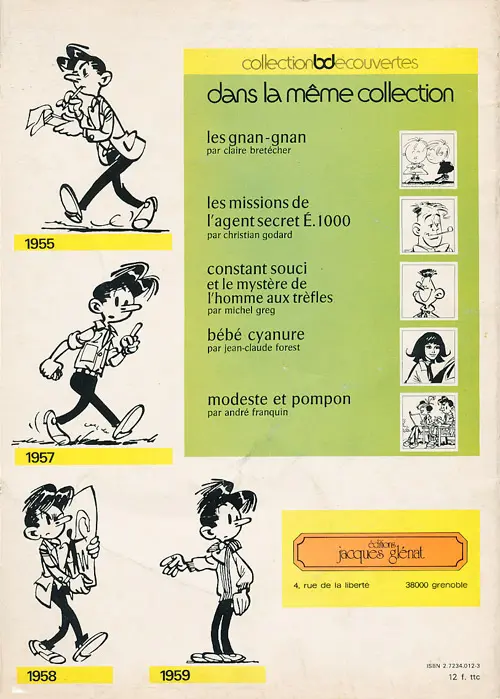 Verso de l'album Modeste et Pompon Tome 4