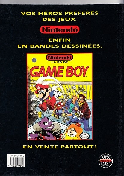 Verso de l'album Nintendo Tome 1 Super Mario Bros.