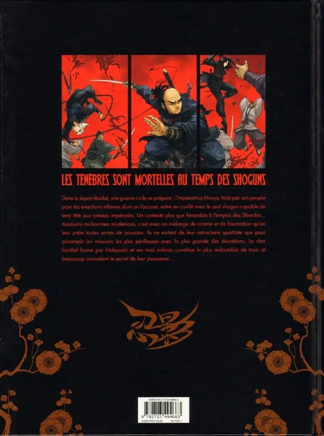 Verso de l'album L'Ombre des Shinobis Tome 1 Premier rouleau