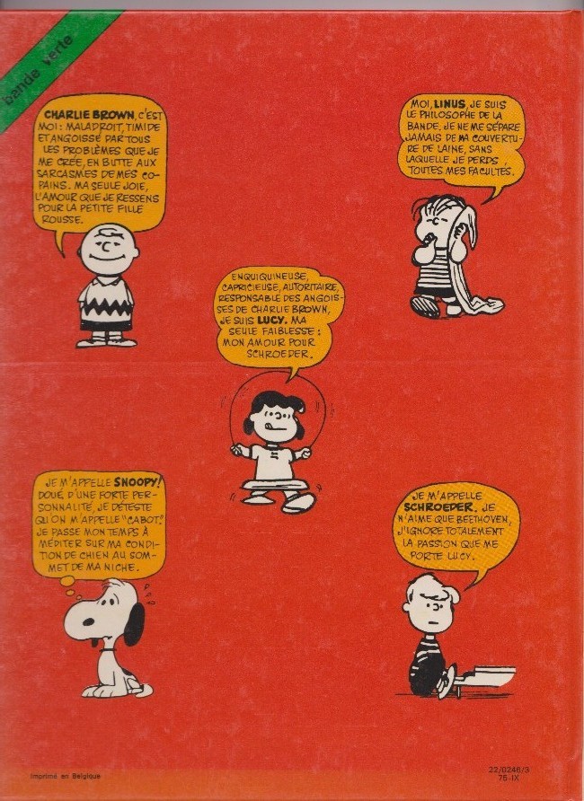 Verso de l'album Peanuts Tome 2 Les chipies