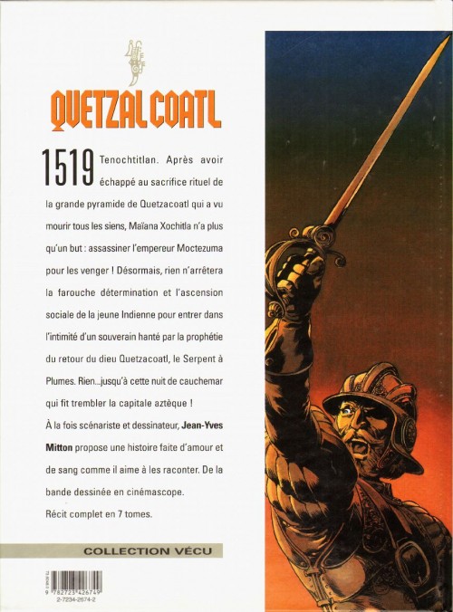 Verso de l'album Quetzalcoatl Tome 3 Les cauchemars de Moctezuma