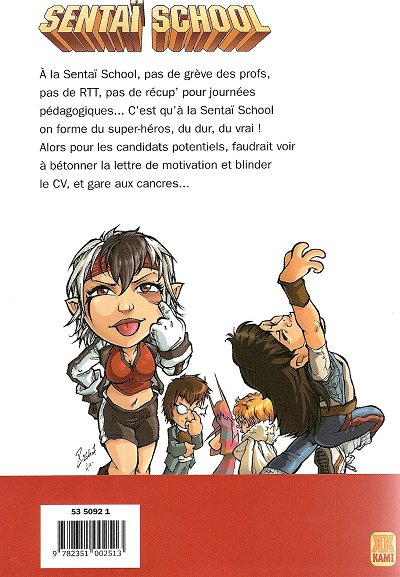 Verso de l'album Sentaï School - L'École des héros 4