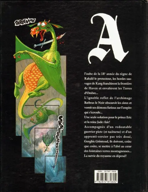 Verso de l'album Les Terres d'Ombre