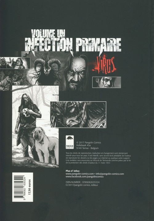 Verso de l'album Virus #1 Infection primaire