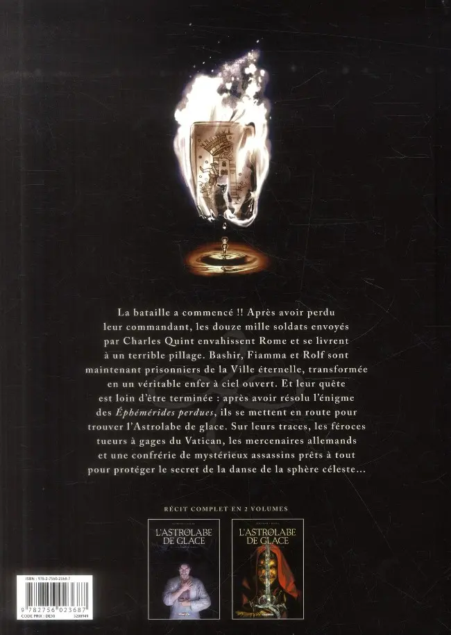 Verso de l'album L'Astrolabe de glace Tome 2 La danse de la sphère céleste