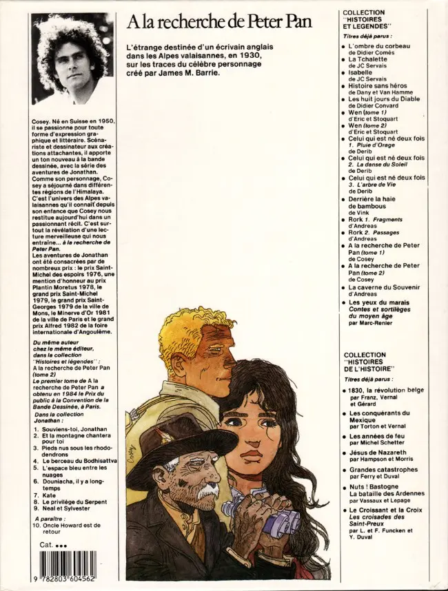 Verso de l'album A la recherche de Peter Pan Tome 1