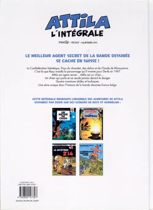 Verso de l'album Les aventures d'Attila L'intégrale