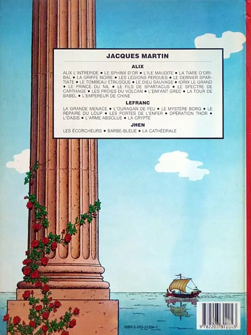 Verso de l'album Alix Tome 7 Le Dernier Spartiate