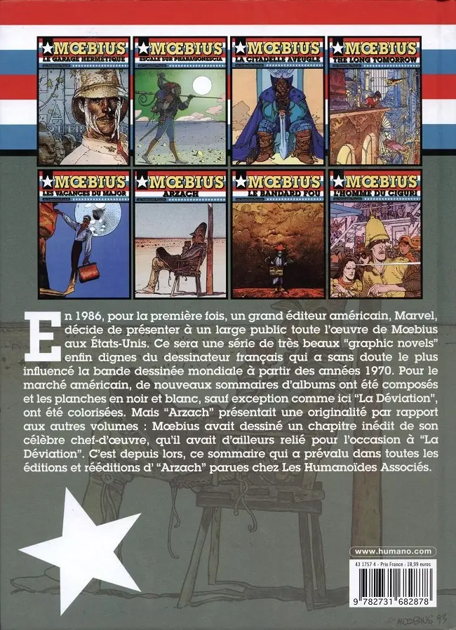Verso de l'album Arzach