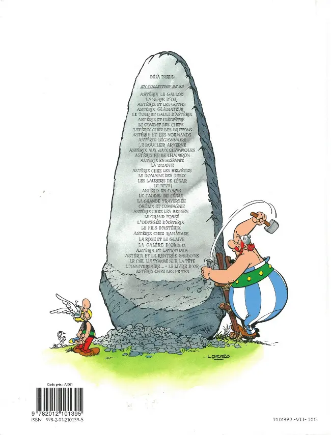 Verso de l'album Astérix Tome 7 Le combat des chefs