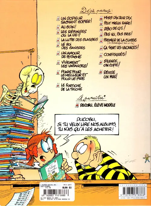 Verso de l'album L'Élève Ducobu Tome 9 Le fortiche de la triche